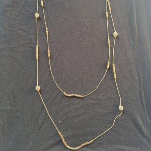 Express Long Multi-Strand Gold Necklace